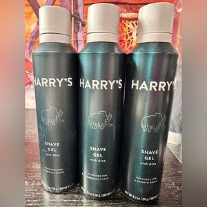 (3) Harry's Foaming Shave Gel with Aloe New 6.7oz